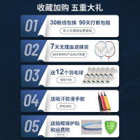 李宁(LI-NING)羽毛球拍双拍全碳素专业羽毛球球拍女单拍套装耐用型