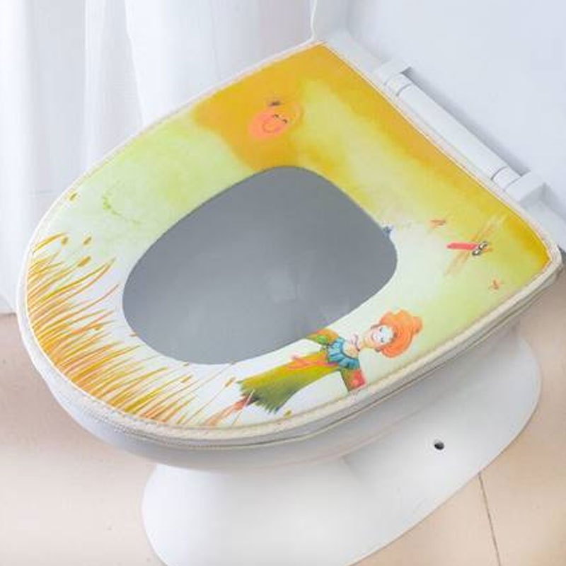 趣涉家居 马桶垫坐垫坐便套坐便器垫加厚拉链式通用马桶套圈家用珊瑚绒创意简约家居家用浴室用品居家用品