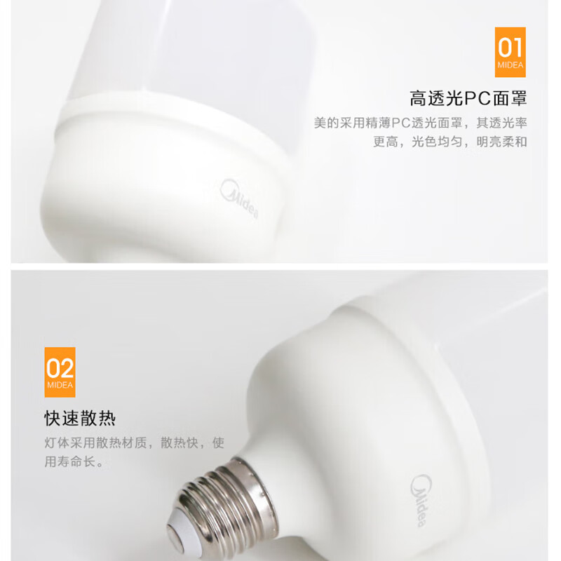 LED灯泡节能柱泡E27高清大图