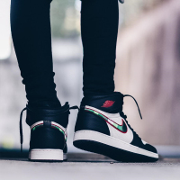 耐克 Air Jordan 1 mid aj1 鸳鸯拼接 美国队长 伦纳德中帮休闲运动 男士篮球鞋