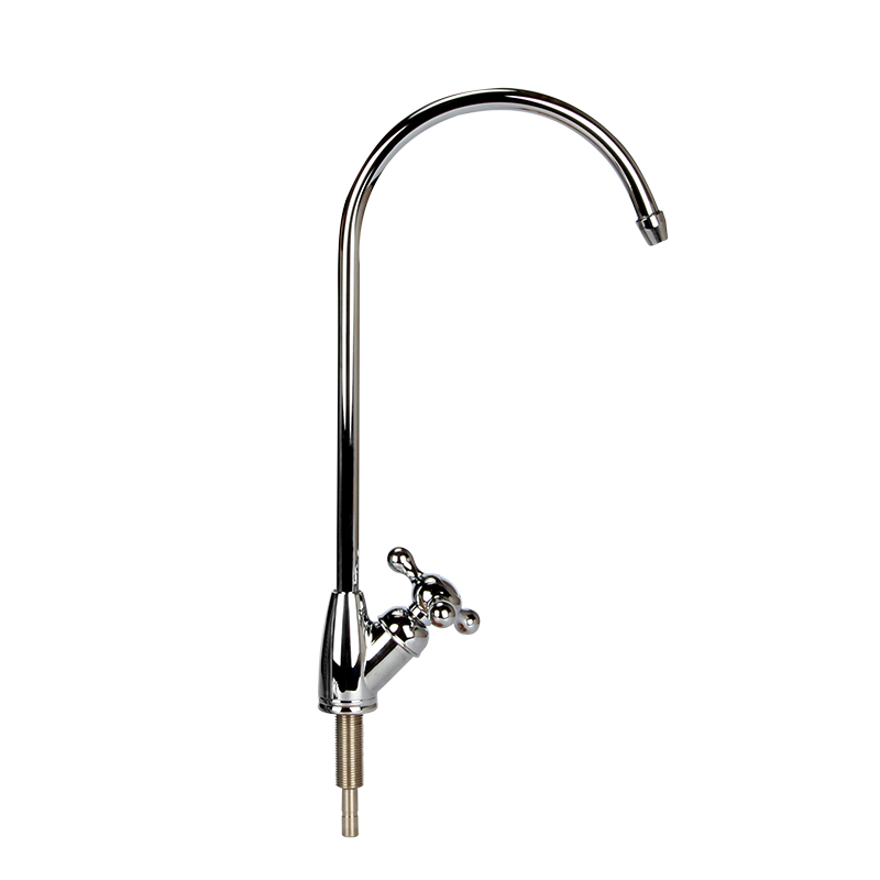 奇帝净水器配件 2分大弯双管龙头 2分直饮水龙头 纯水机2分快接式双出