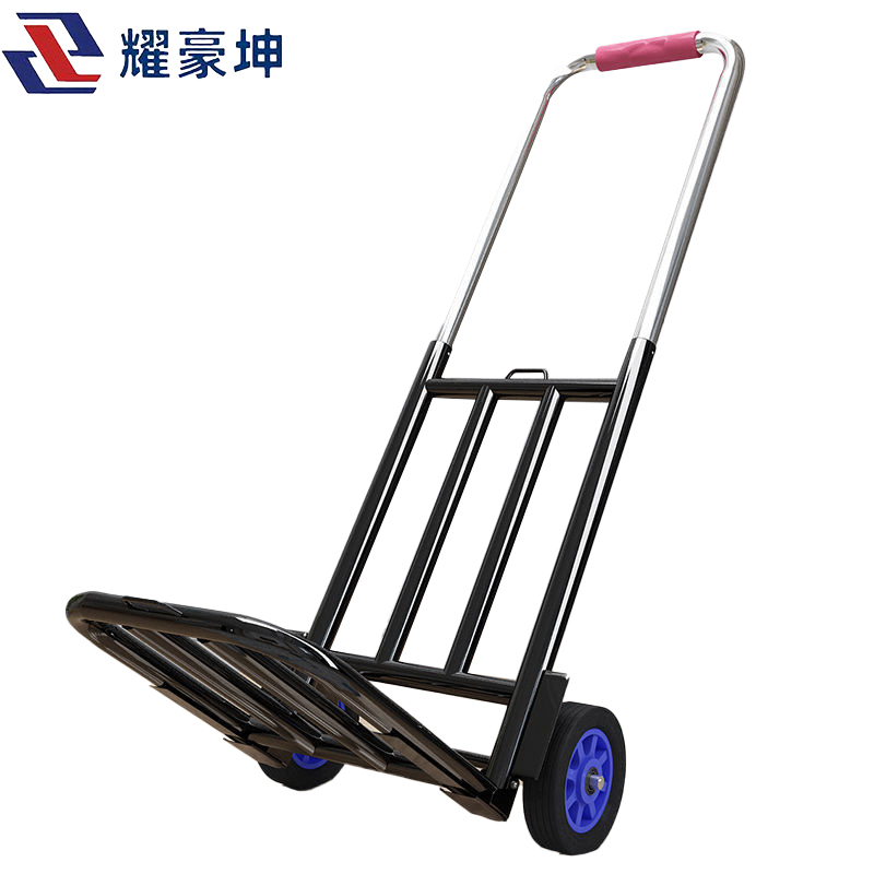 耀豪坤 便捷式折叠不锈钢小拉车30mm管橡胶轮14M/台