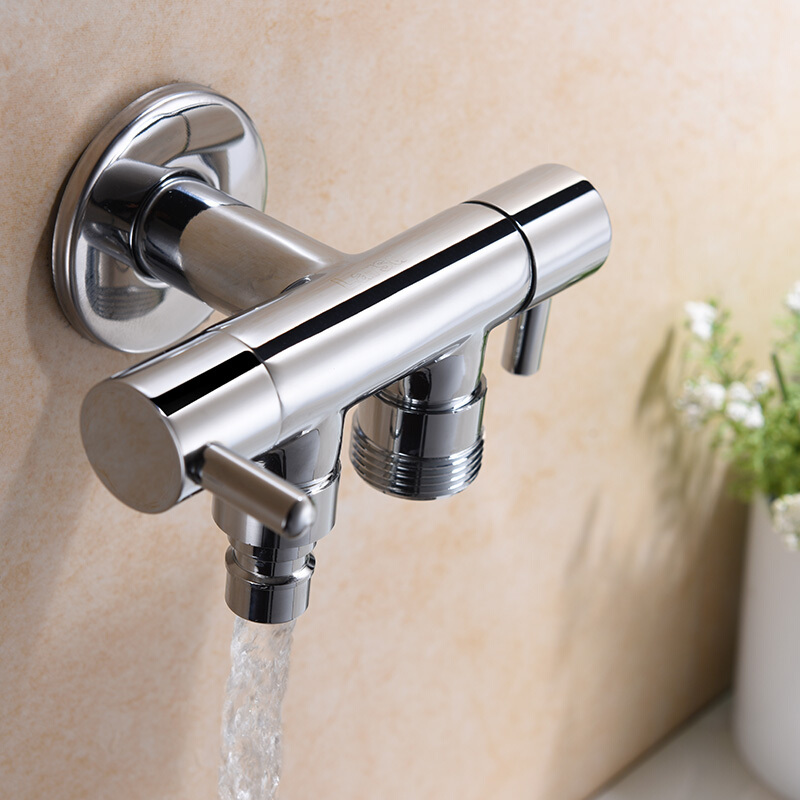 三通龙头西子洗衣机水龙头一进二出4分6分双头双用一分二分水阀