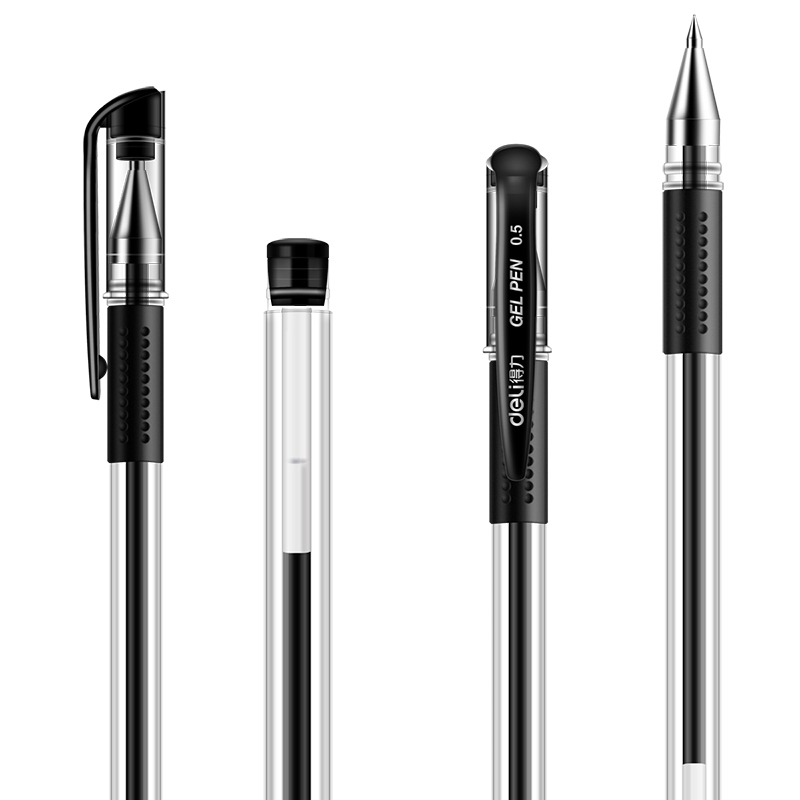 得力(deli)6600ES中性笔黑色0.5mm(单位:支) 碳素笔签字笔水性笔水笔