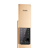 TENON/亚太天能智能指纹锁 家用密码锁防盗门锁电子门锁铁门木门 V9e 玫瑰金