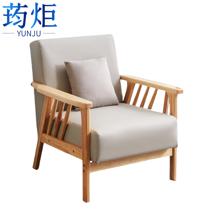 荺炬实木沙发 单人位张高清大图