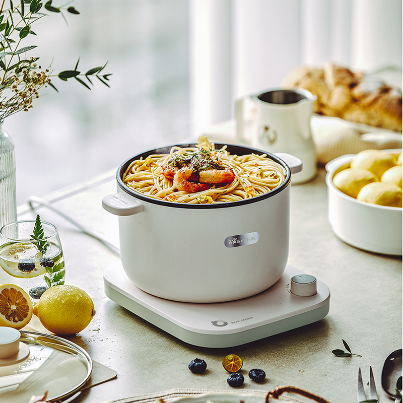 小熊bear电煮锅分体电炒锅蒸煮一体电火锅多功能电热锅宿舍小锅家用