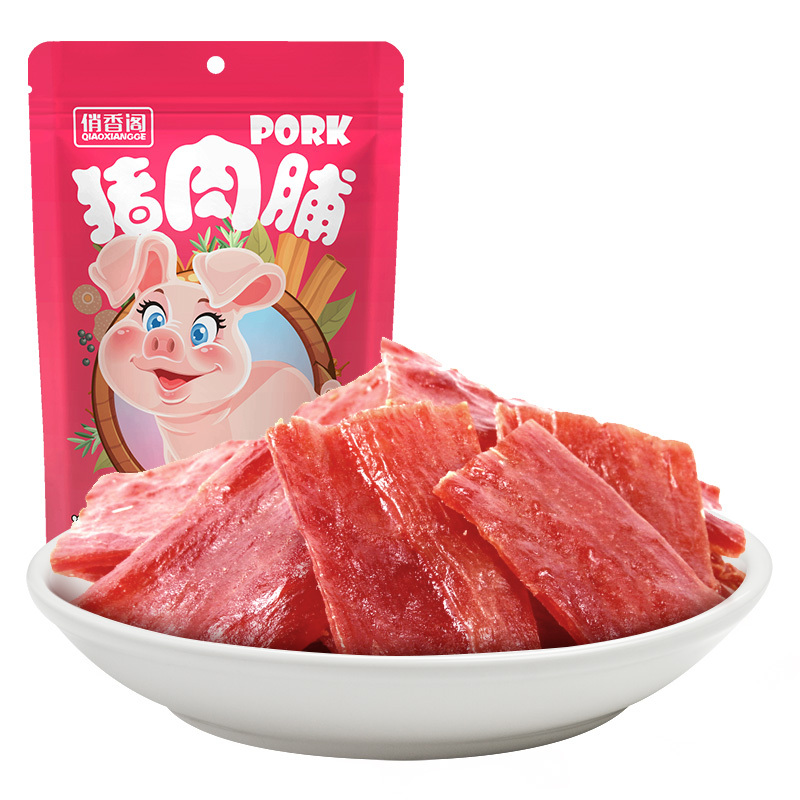 俏香阁 肉干肉脯 休闲零食 靖江猪肉脯 原味猪肉脯108g/袋