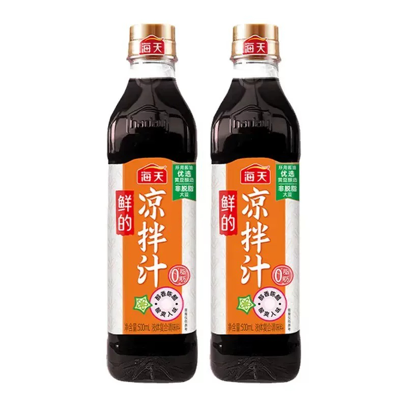 海天鲜的凉拌汁500mL*2 PET瓶装 凉拌菜蘸点凉皮冷面家用复合调味汁