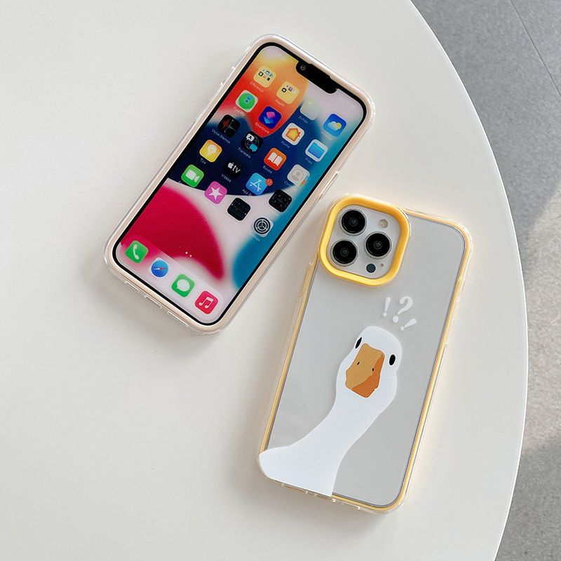 魔画(MOHUA)问号鸭适用苹果13手机壳三合一透明iPhone12promax全包11/XS硅胶XR糖果色软壳mini