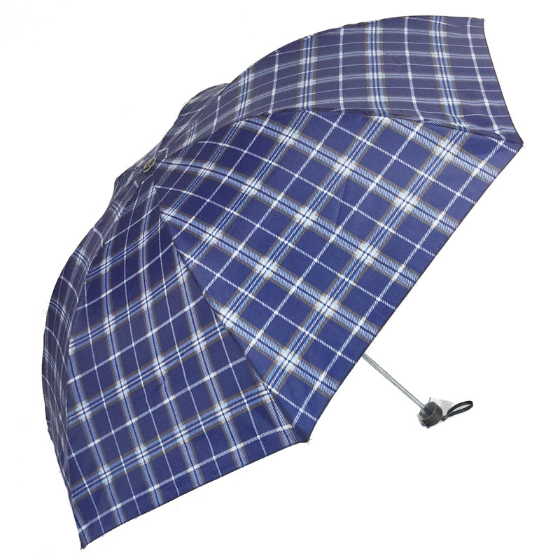 伞雨伞男女折叠晴雨两用伞米魁339s格学生三折钢骨经典格子商务伞天堂