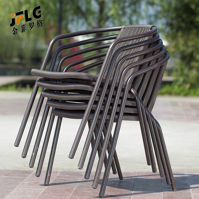 苏宁 金菲罗格 办公家具 户外庭院露天休闲桌椅组合 80水纹组装方桌+2把围椅高清大图