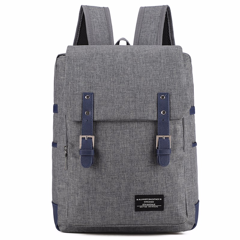 WRC 个性复古差旅双肩包W-0801 灰色