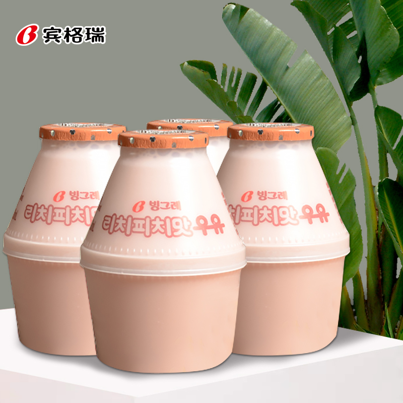 宾格瑞 荔枝蜜桃味牛奶饮料238ml*4(每周四发货)高清大图