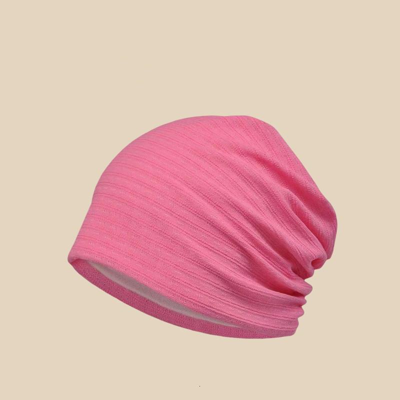 月子帽H25090103 玫红色 均码（56-58cm）有弹性
