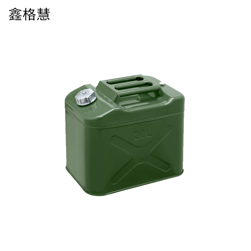 鑫格慧 加厚铁油桶汽油桶备用油箱 20L方形铝盖 个高清大图