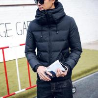 潮至男士羽绒服外套冬季2018时尚新款男装青年羽绒服修身短款加厚外套潮