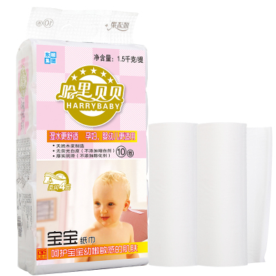 顺清柔贝贝系列宝宝卷纸卫生纸4层150克*10卷