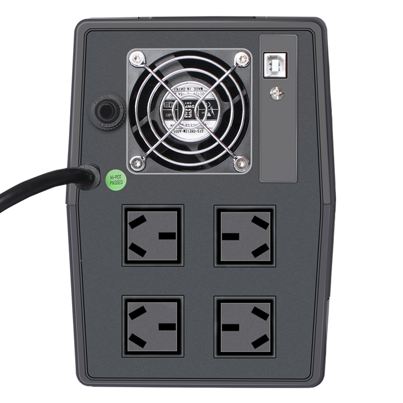德际 UPS不间断电源D1500VA 900W稳压LCD触控屏幕 单电脑续航60分钟 可带3台电脑