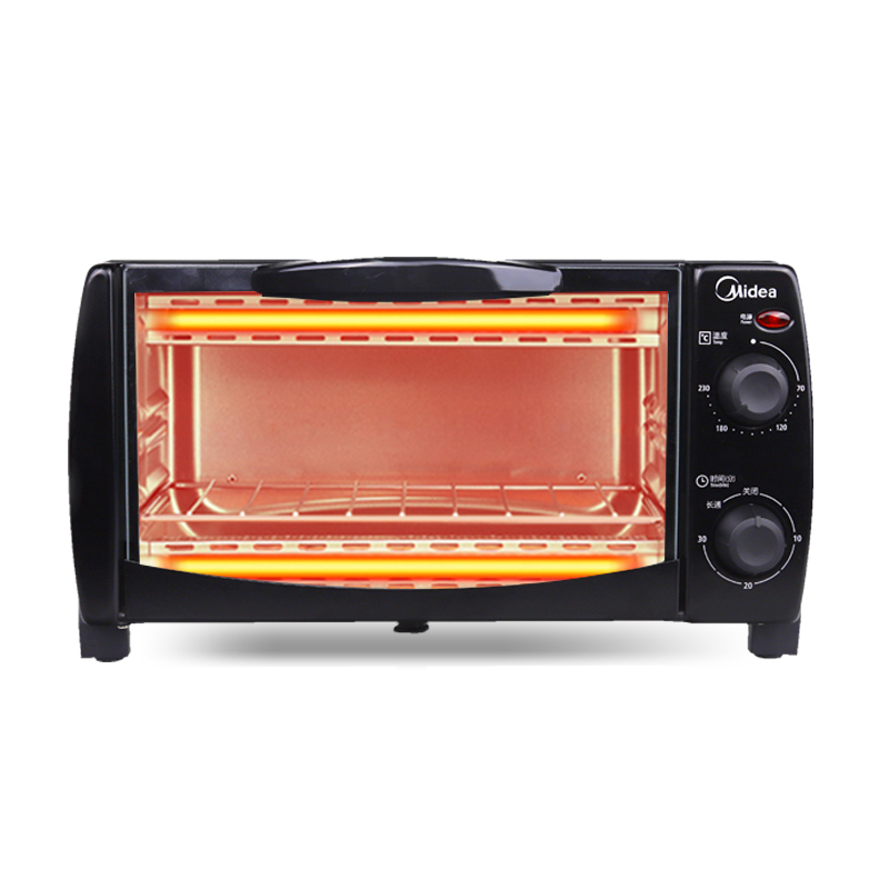 烤盘+烤架+ Midea/美的电烤箱家用多功能小型迷你烤箱10升烘焙蛋糕