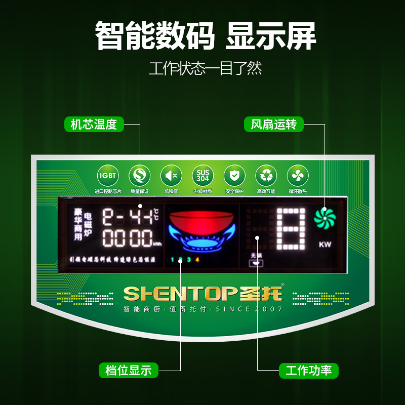 圣托(Shentop)304#不锈钢单头电矮汤炉 15KW 工业用单头煲粥煲汤炉 DCE31高清大图