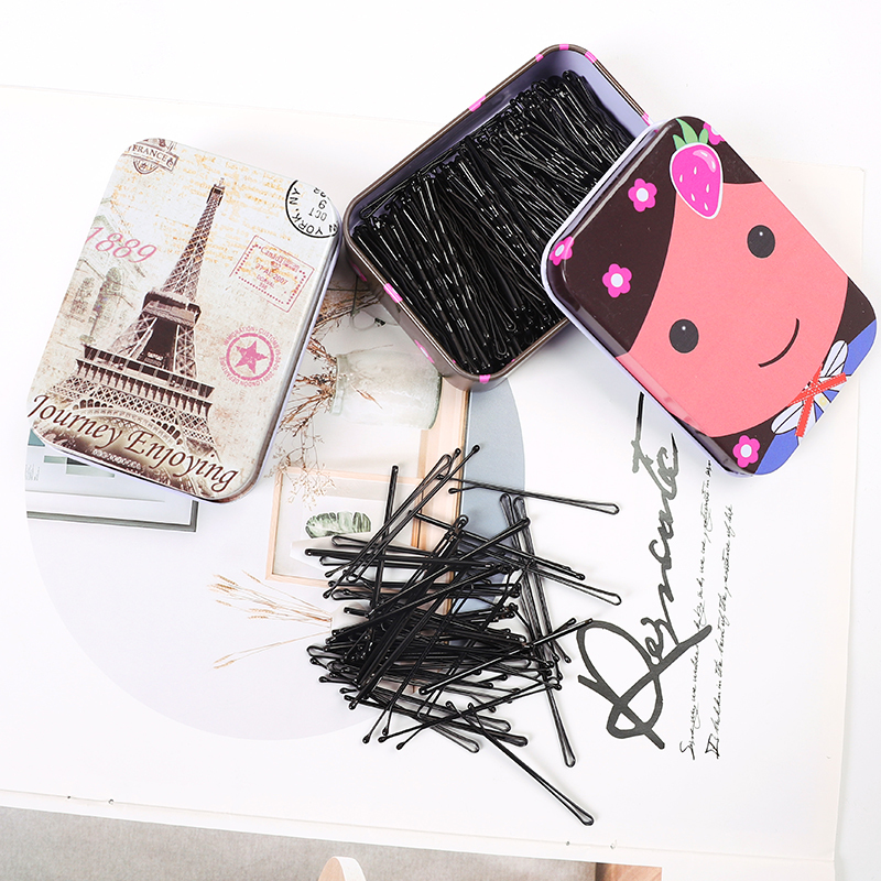 韩国黑色发卡一字夹碎头发卡子小夹子加紧简约钢夹子刘海顶夹边夹