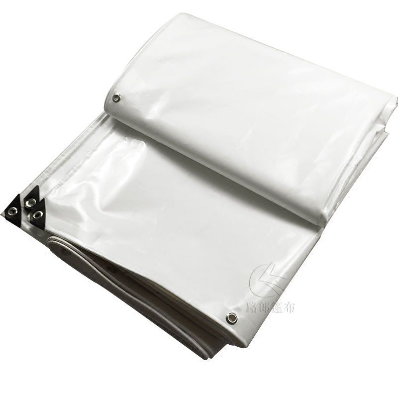 白色雨布防雨布刀刮布户外遮阳遮雨布篷布防水防晒加厚油布防水布5米x