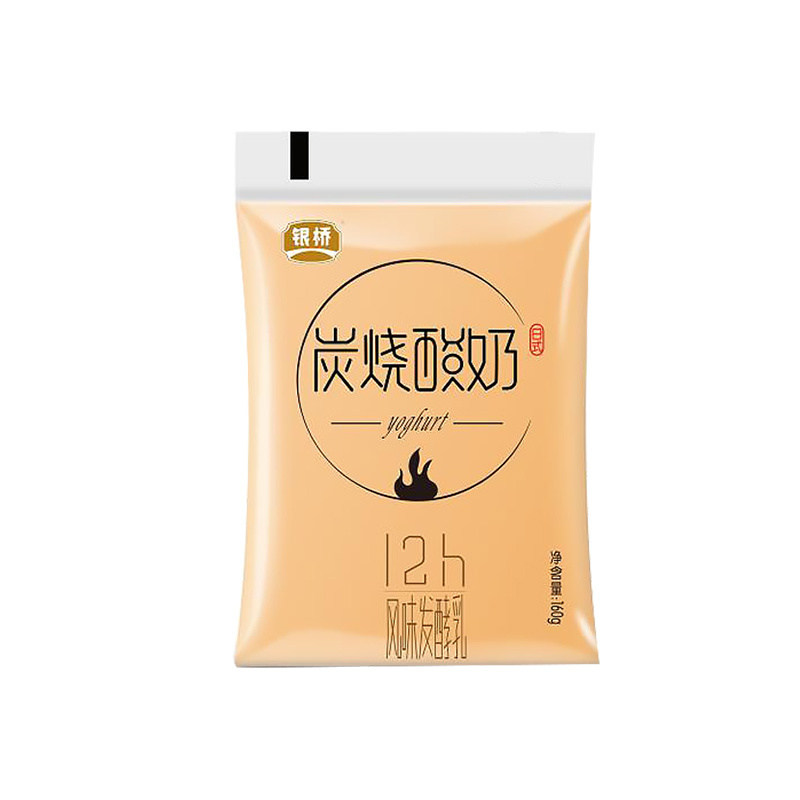 银桥 烤酸奶风味发酵乳日式炭烧网红酸牛奶160gx16袋