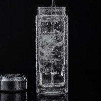 特美刻(TOMIC)双层玻璃杯商务男士泡茶水杯茶水分离透明隔热过滤喝水杯子特美赢杯 TG82021