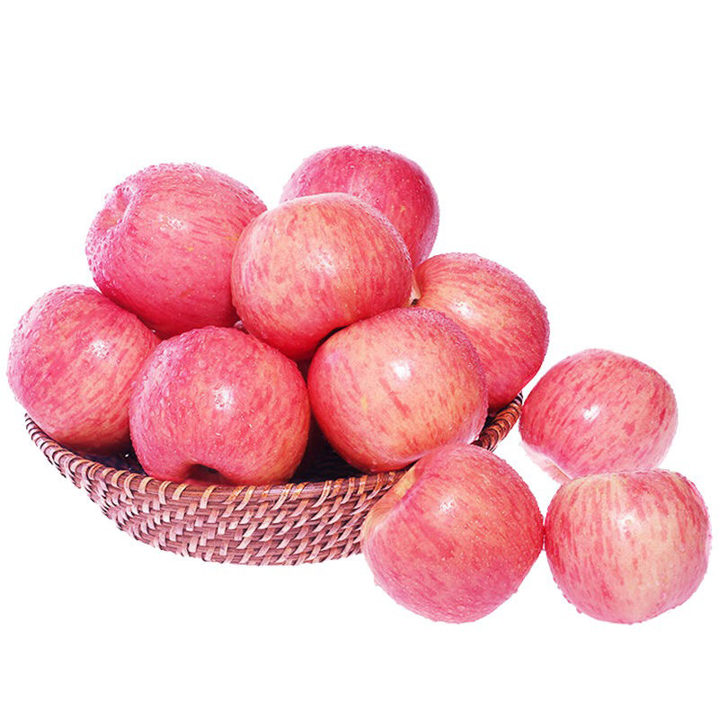 [一贤生鲜]甘肃花牛苹果 蛇果 净重9斤装 大果(16-18枚) 80mm以上 西