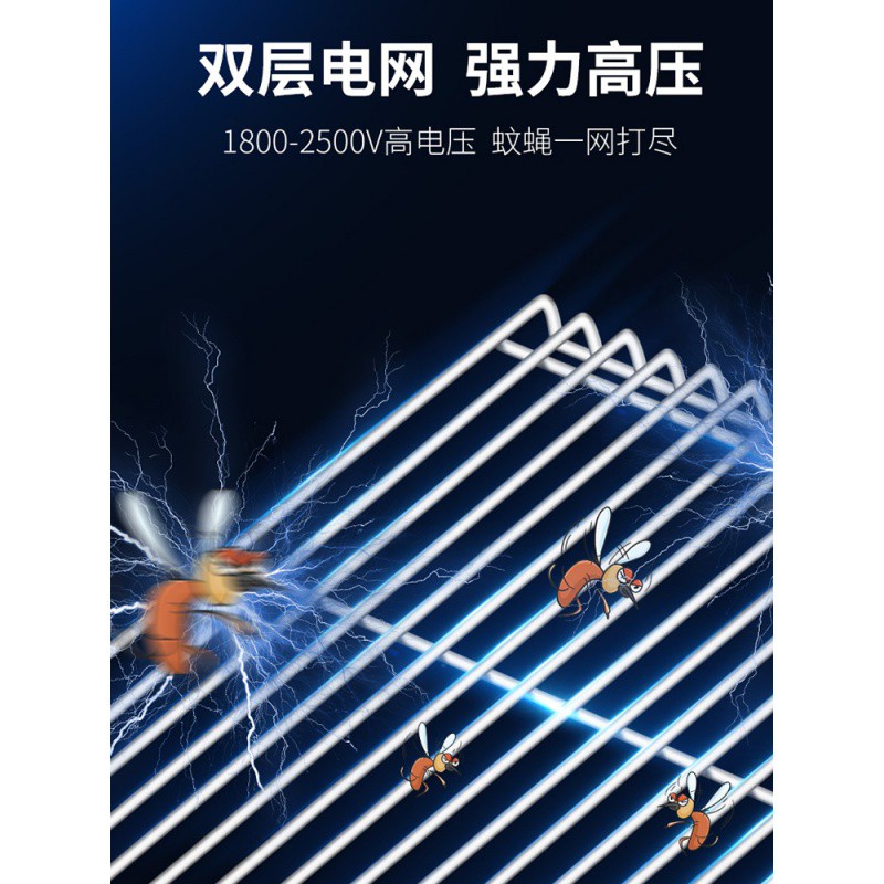 三维工匠灭蚊灯商用灭蚊灯餐厅饭店家用电蝇器捕蝇灯灭蚊一扫光 三 [高效节能型]LED灯管-4W+2根备用灯条(适用5高清大图