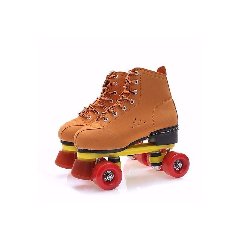 升级款黄耐磨轮37特价溜冰鞋四轮双排旱冰鞋儿童轮滑鞋初学者旱冰场