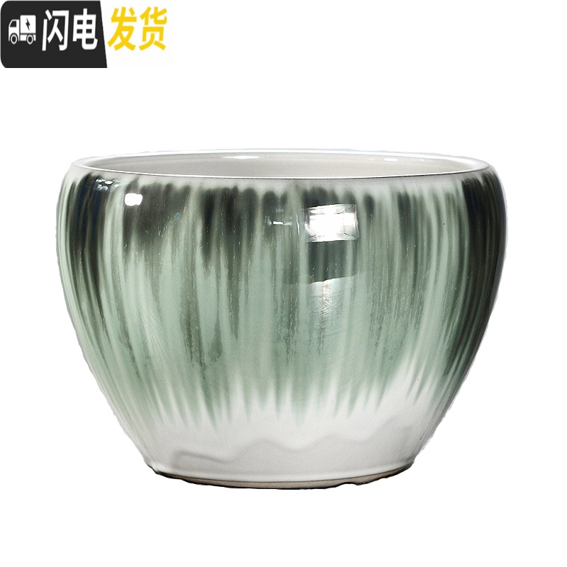 三维工匠绿萝花盆陶瓷大号特大号简约直筒肉肉植物多肉花盆带托盘 纯白钻石形[纯白] 中号(尺寸看图片)花盆容器高清大图