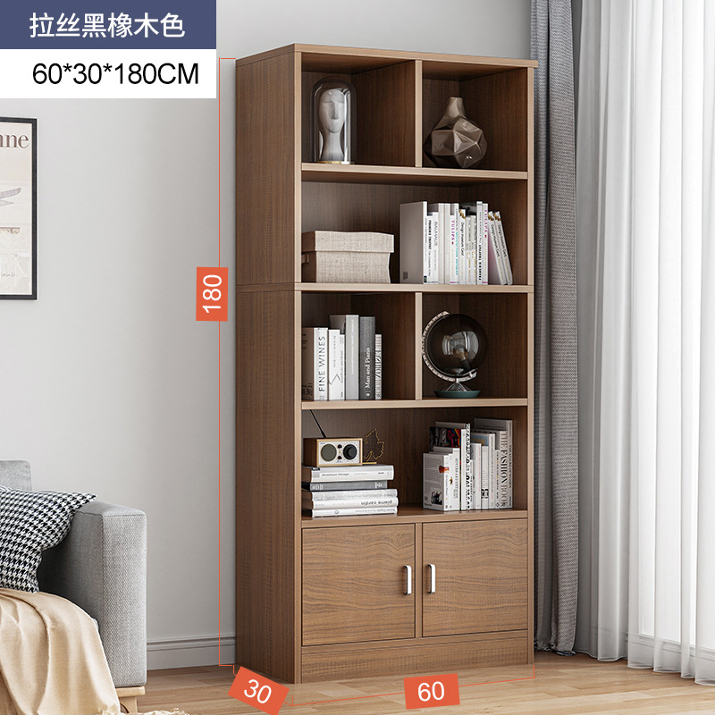 攸形多层木质书柜60*30*180cm台高清大图