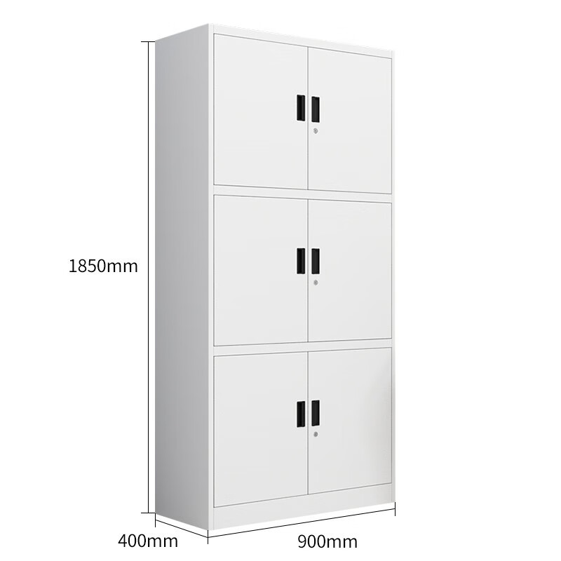 国翌 GY-3JG-1850档案柜钢制凭证柜三节柜资料柜办公柜对开门文件柜带锁收纳柜家用900*400*1850mm高清大图