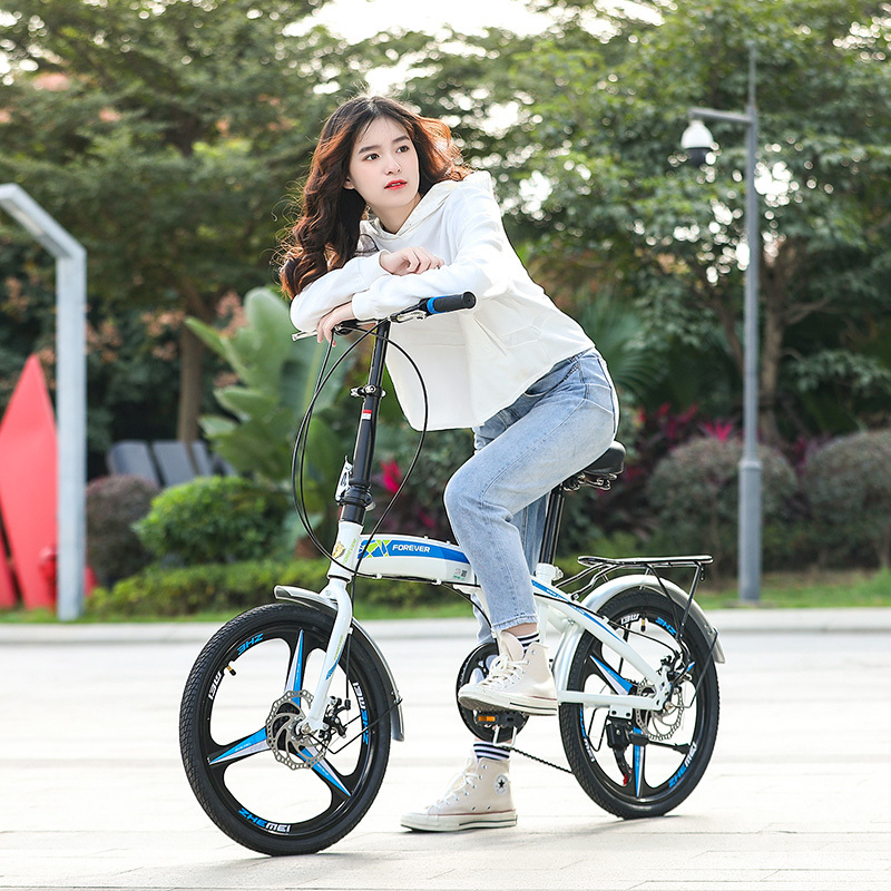 官方旗舰店上海永久折叠自行车超轻便携成年男女小型单车变速20寸