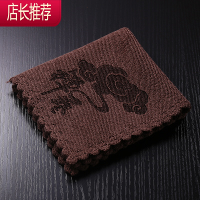 加厚茶巾茶席茶巾布吸水纤维禅意方形茶具配件茶巾垫专用毛巾抹布JING PING