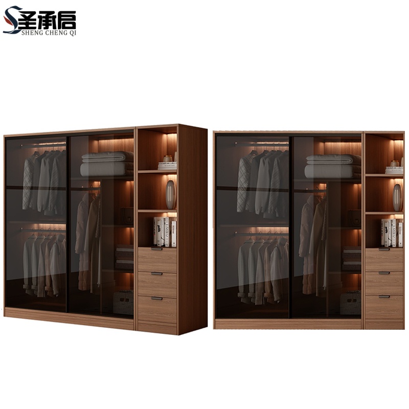 圣承启木质衣柜200cm台高清大图