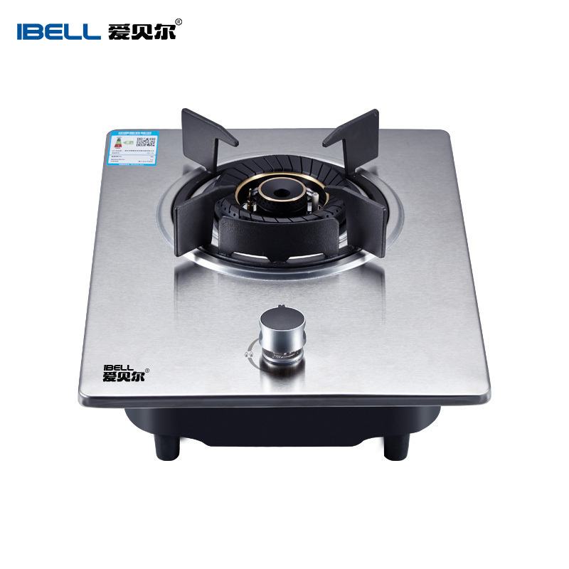 爱贝尔JZY-M家用燃气灶大火力 液化气猛火单灶 台嵌两用 不锈钢面板 带熄火保护 自行安装