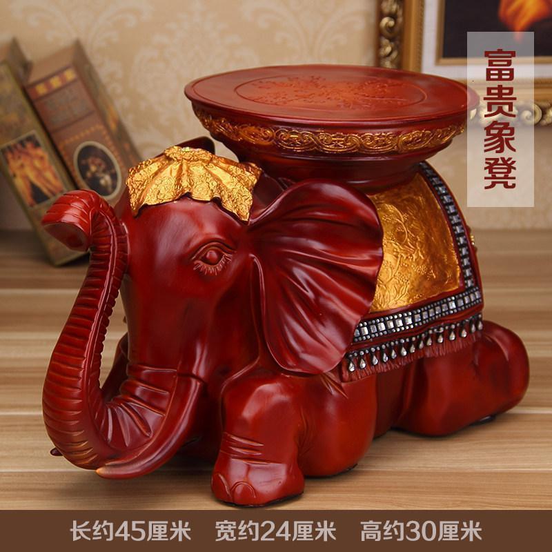 美帮汇大象换鞋凳摆件客厅家居装饰品结婚乔迁礼品象凳子工艺品高清大图