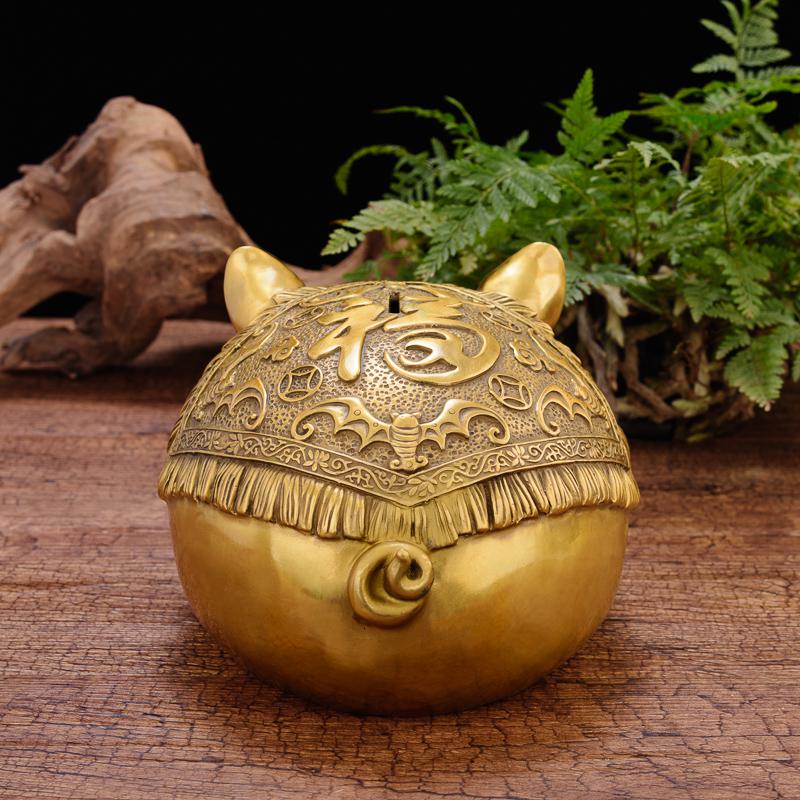 家柏饰(CORATED)猪存钱罐 金钱福猪猪储蓄罐存钱猪摆件微笑猪萌萌猪装饰品高清大图