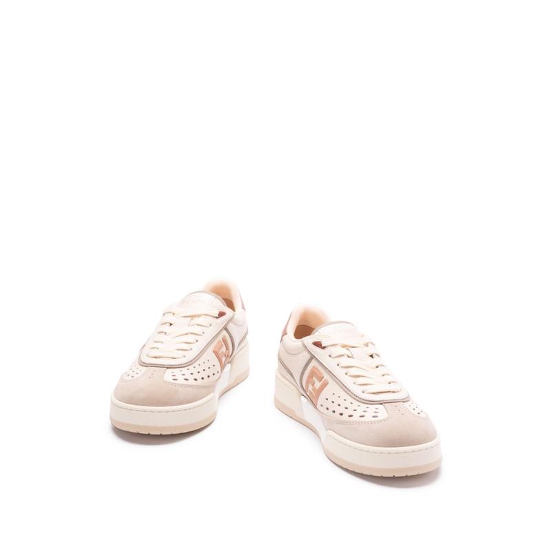 芬迪(FENDI)女款拼接皮革运动鞋休闲百搭橡胶底跑步鞋高清大图