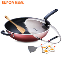 苏泊尔/SUPOR NC32F4炒锅不粘锅少油烟锅具平底正品电磁炉适用铝合金基材