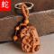 桃木十二生肖守护神木质12属相钥匙扣挂件鼠牛虎兔龙蛇马羊猴鸡坠木送女朋友七夕情人节礼物