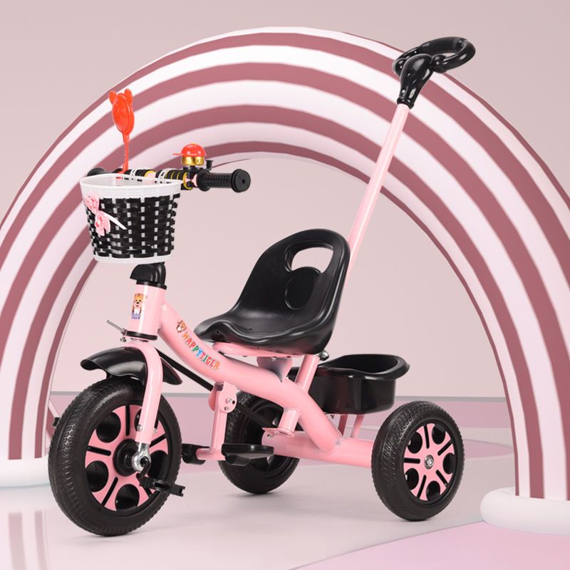 小s经典紫色儿童三轮车脚踏车手推车大号小孩自行车脚蹬三轮车男女