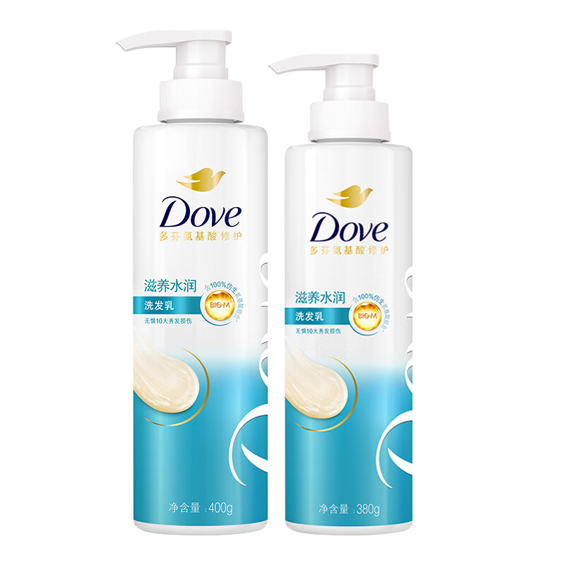 多芬(DOVE)滋养水润洗发乳套装(400+380)克高清大图
