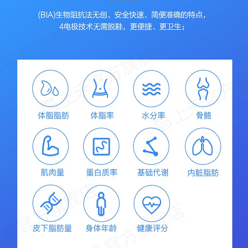 上禾 身高体重体脂秤体检一体机语音播报电子身高体重测量仪 SH-E90:身高体重BMI血压脂肪 打印高清大图