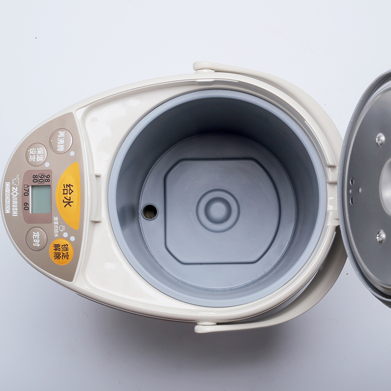 象印(ZO JIRUSHI)电热水壶家用办公电热水瓶不锈钢电水壶微电脑多功能烧水壶WDH30C 金属米色3L高清大图