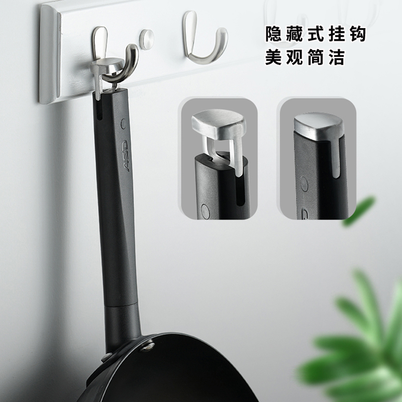 [商场同款]爱仕达(ASD)锅具炒锅 铁锅无涂层 34cm精铁圆底炒菜锅新三代锈不了燃气适用翻炒铁锅CF34M2Q高清大图