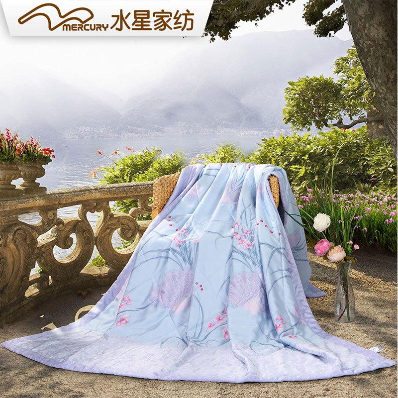 水星(MERCURY) 家纺 纤维夏被 空调被夏贡缎凉被被子被芯怀古和风天丝夏被 2018新品 150*200cm